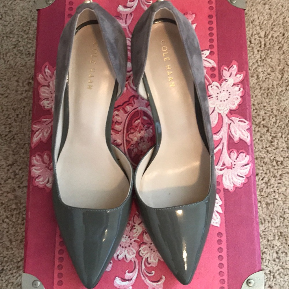 Cole Haan patent leather and suede shoes